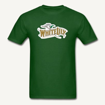 White Lily Green Tee shirt